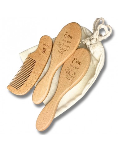 Kit brosses bébé personnalisé (2 Brosses, 1 peigne) store